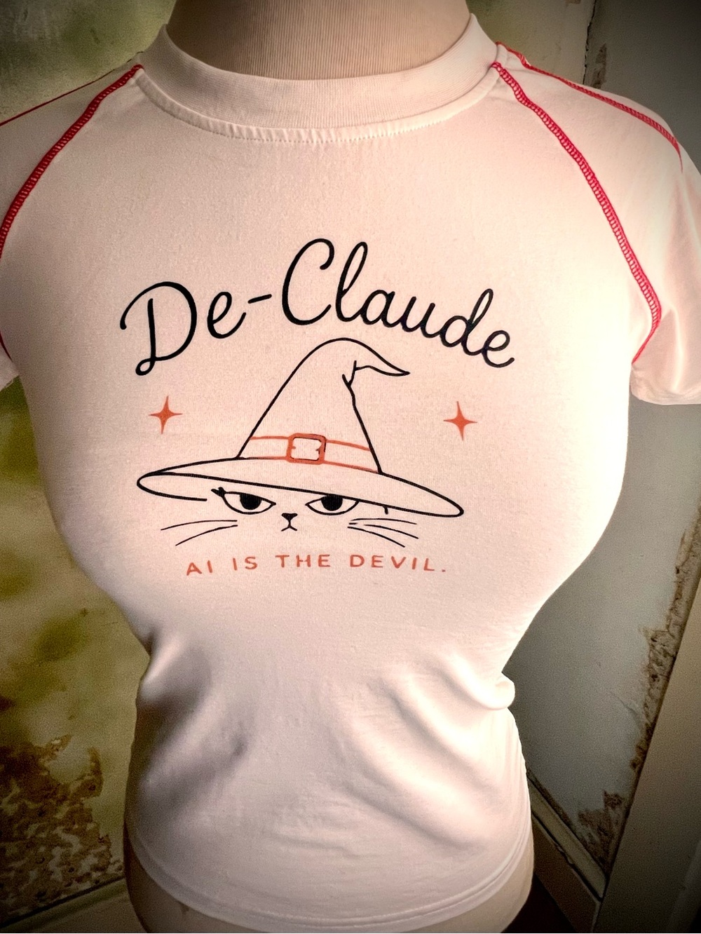 De-Claude • Original Graphic T-Shirt • Size Small • Worn by Kelli Reedy